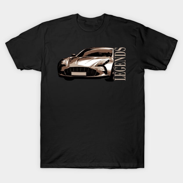 Aston Martin One-77 (2009–2012) Awesome Artwork Cars Form T-Shirt by ElenaBerryDesigns